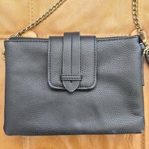 Remi & Reid black vegan leather crossbody purse